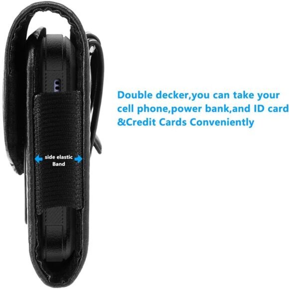 Leather Cell Phone Holster with Belt Loop Phone Belt Holder for Men Carrying - Picture 5 of 7